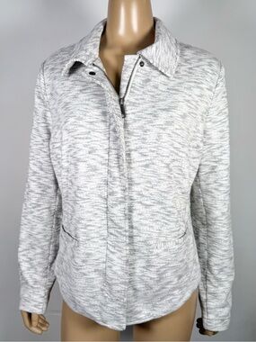 CAbi Women’s Size Large Style # 5102 Neo Jacket Marled Gray Knit